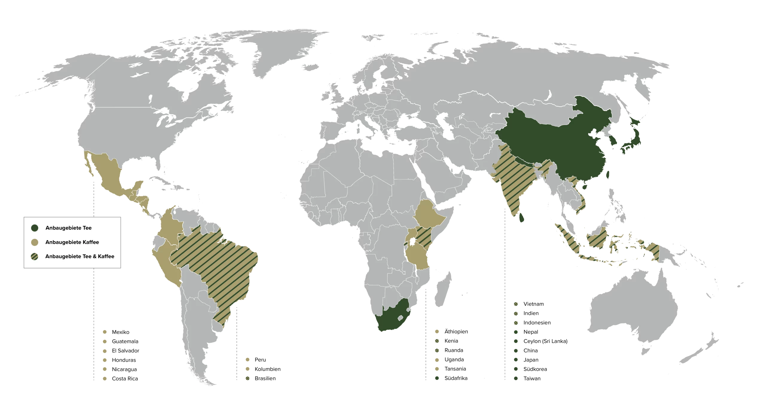 Kaffee Anbaugebiete